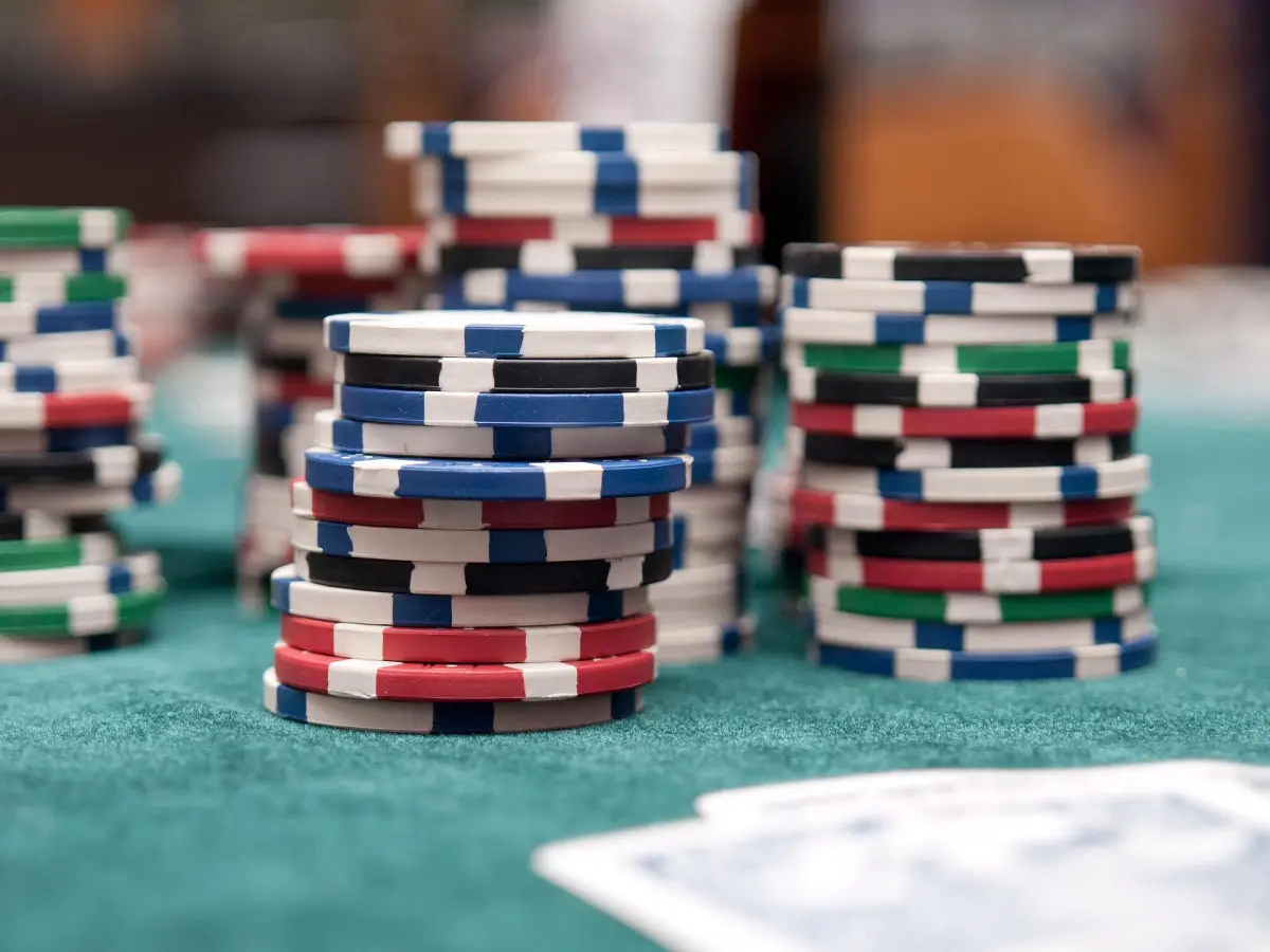 Casino gaming table and entertainment area