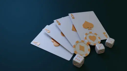 Casino table game setup
